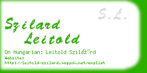 szilard leitold business card